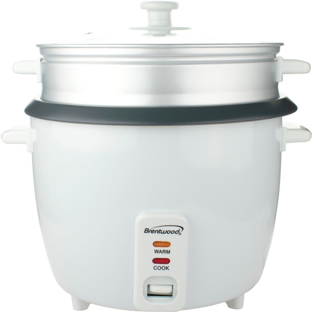 Brentwood 10-Cup Rice Cooker and Steamer, White MPN:TS-380S