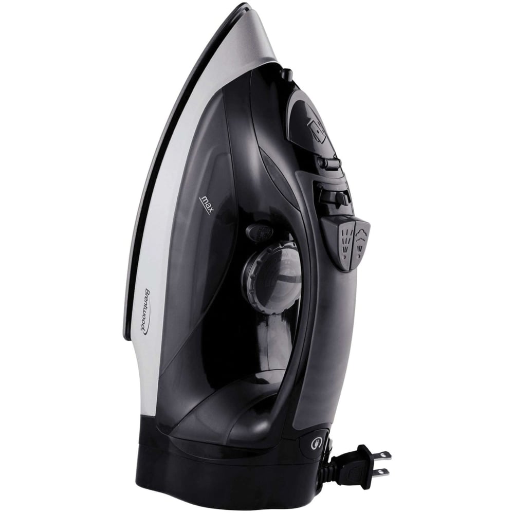 Brentwood 1, 200-Watt Nonstick Steam Iron with Retractable Cord (Black) - 1200 W - Black MPN:MPI-59BK