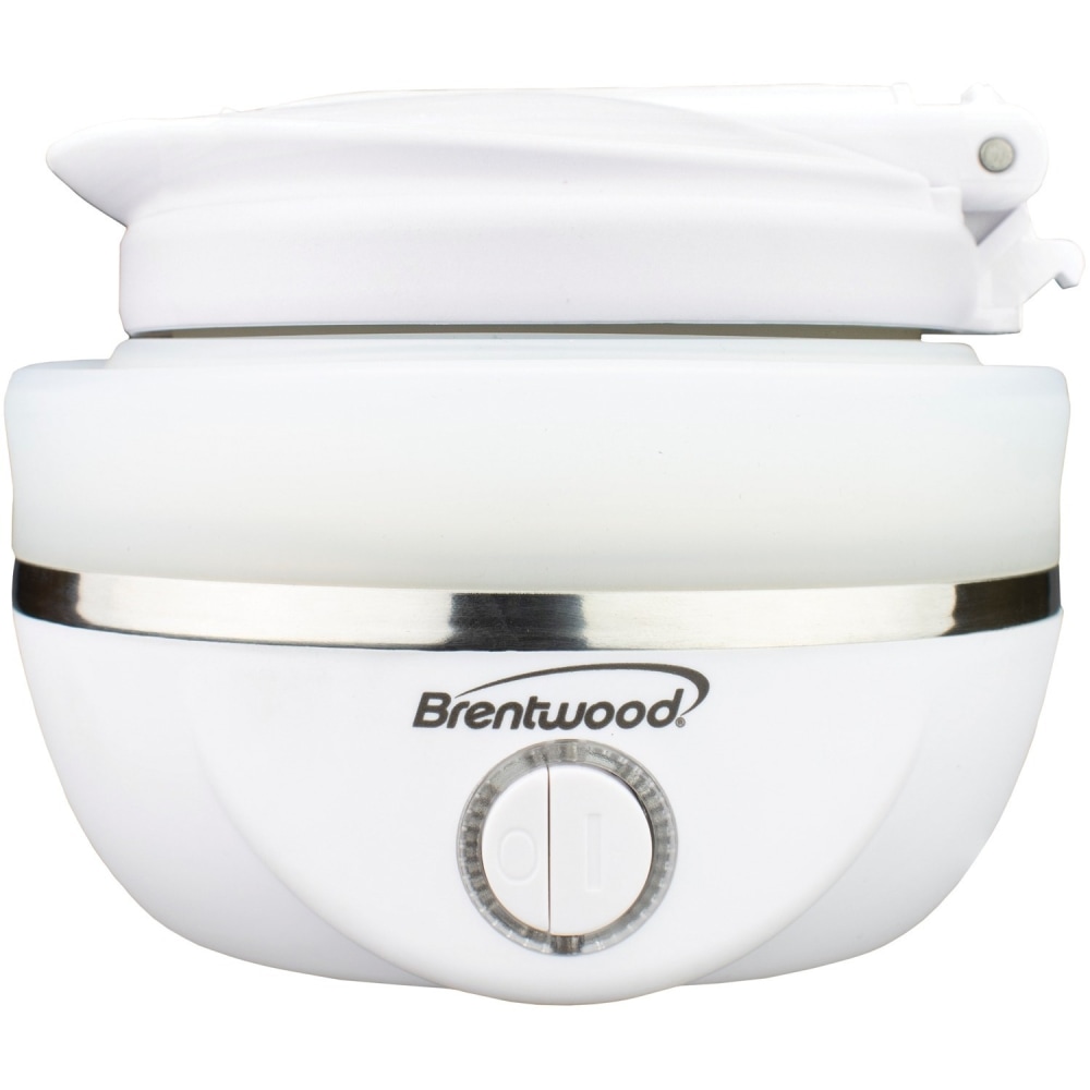 Brentwood KT-1508W Dual-Voltage 0.8 L Stainless-Steel Collapsible Travel Kettle, White MPN:KT-1508W