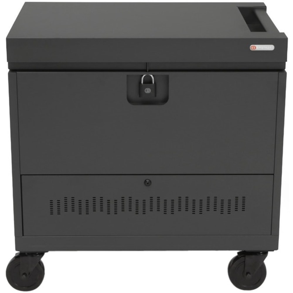 Bretford CUBE Toploader, 34inW x 23inD x 33inH, Charcoal Steel Frame, For 40 Devices MPN:TVTL40PAC-CK
