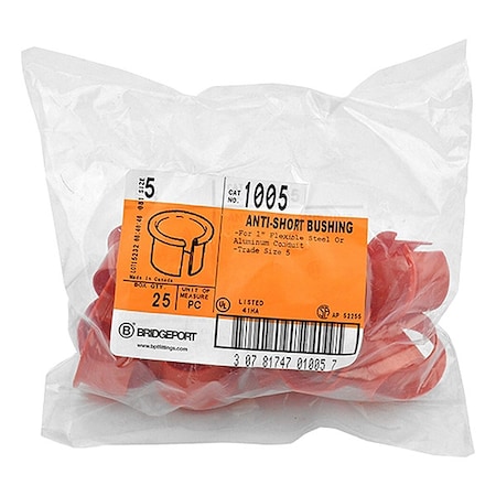 AC Bushing, 1 in, Plastic, Red MPN:1005