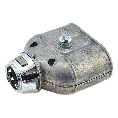 Flexible MC Connector, 2-1/2 in, Set Screw, Die Cast Zinc, PVC Coated, Gray MPN:3838SP