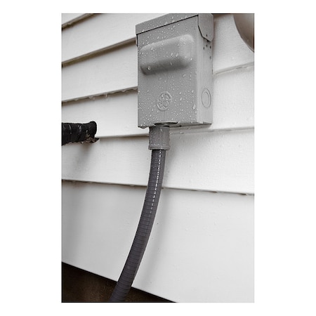 Conduit Fitting Connector, 3/4 in, Push-On, Nylon, Gray MPN:430-PLT