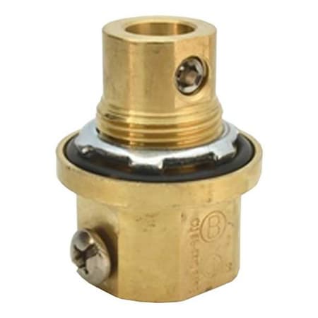 EMT/IMC/Rigid Grounding Hub, 3/4 in, Set Screw; Threaded, Brass, Plain MPN:MCH-075
