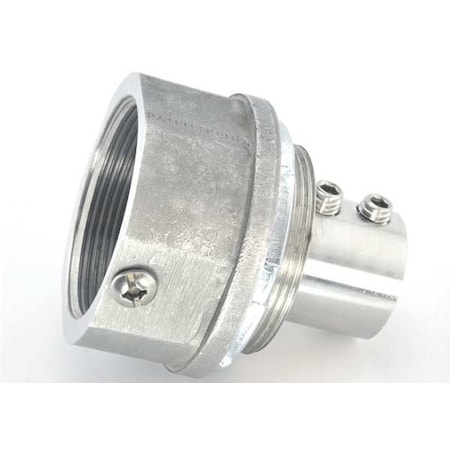 EMT/Rigid Grounding Hub, 1-1/4 in, Set Screw; Threaded, Stainless Steel, Plain MPN:MCH-125