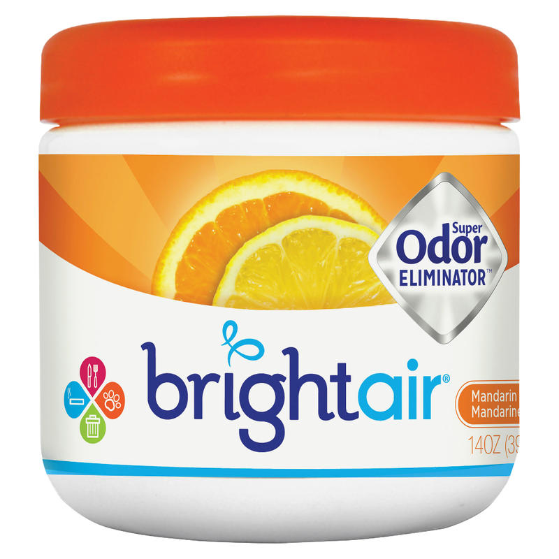 BRIGHT Air Super Odor Eliminator Gel, 14 Oz., Mandarin Orange & Fresh Lemon (Min Order Qty 9) MPN:900013