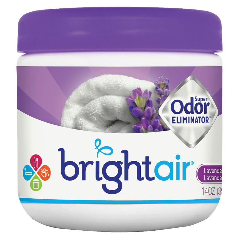 BRIGHT Air Super Odor Eliminator Gel, 14 Oz., Lavender & Fresh Linen (Min Order Qty 9) MPN:900014