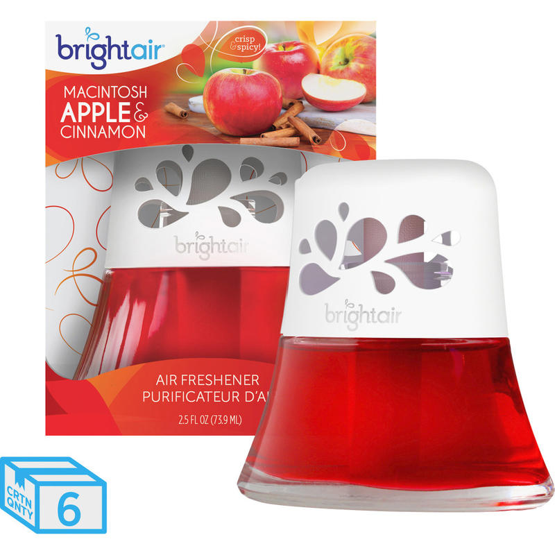 Bright Air Scented Oil Air Freshener, Macintosh Apple & Cinnamon Scent, 2.5 Oz, Pack of 6 MPN:900022CT