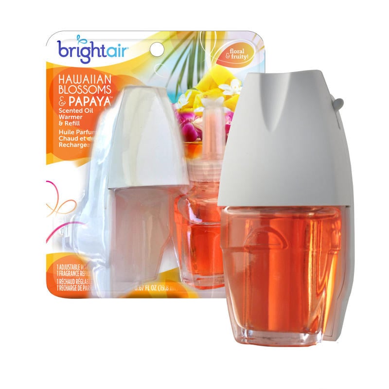 Bright Air Electric Scented Oil Air Freshener Warmer And Refill, 0.67 Oz, Hawaiian Blossom And Papaya Scent (Min Order Qty 8) MPN:900254