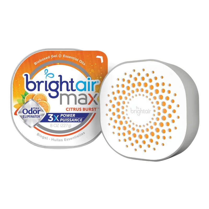Bright Air Max Scented Gel Odor Eliminator - Gel - 8 oz - Citrus MPN:900436