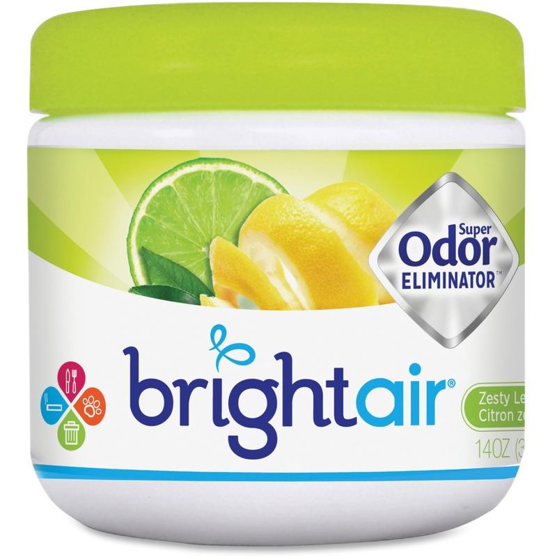 BRIGHT Air Super Odor Eliminator Gel, Zesty Lemon Lime, 14 Oz (Min Order Qty 9) MPN:BRI 900248