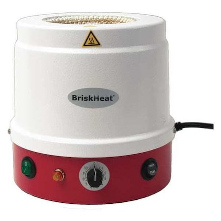 Heating Mantle, Metal-Housed, 120V, 220W, 500mL, Built-In Controller MPN:HM0500MC1