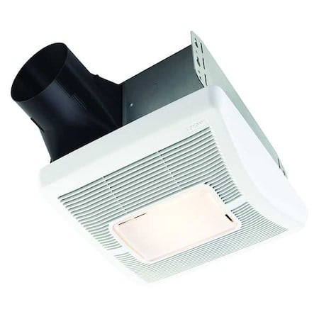 Ceiling Bathroom Fan, 110 cfm cfm, 4 in Duct Dia., 120V AC, With Light MPN:A110L