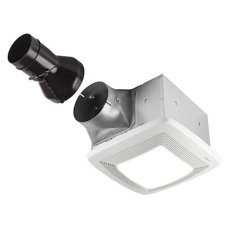 Ceiling Bathroom Fan, 80 cfm cfm, 4 in Duct Dia., 120V AC, Energy Star Certified MPN:RB80L1