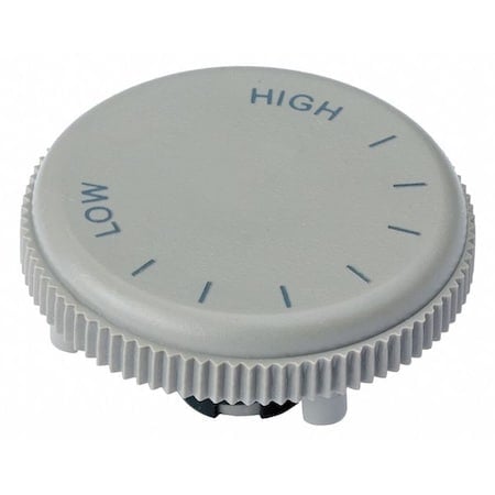 Knob for Wall Heater, 1 in Dia, Polished Gray MPN:S99360135