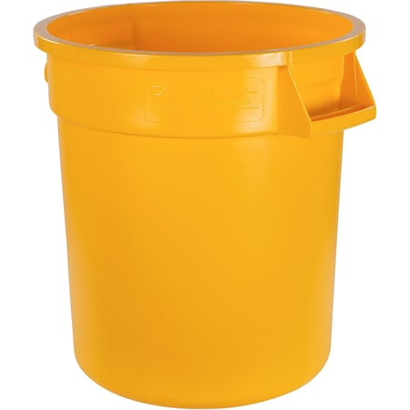 10 gal Round Heavy Duty Plastic Can, Yellow MPN:84101004
