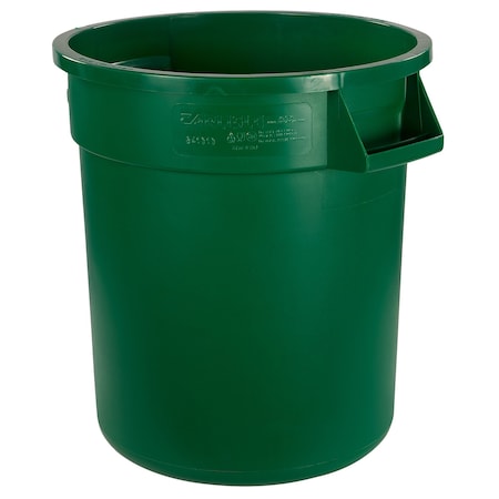 10 gal Round Heavy Duty Plastic Can, Green MPN:84101009