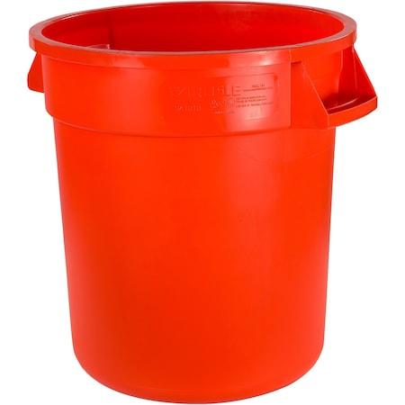 10 gal Round Heavy Duty Plastic Can, Orange MPN:84101024
