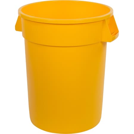 Trash Can, 32 gal Round Trash Can Yellow MPN:84103204