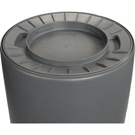 Trash Can, 32 gal Round Trash Can Gray MPN:84103223