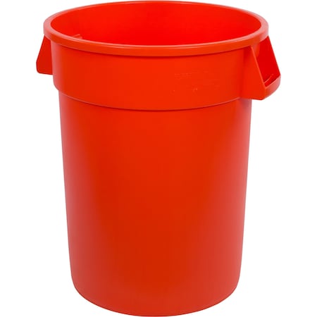 Trash Can, 32 gal Round Trash Can Orange MPN:84103224