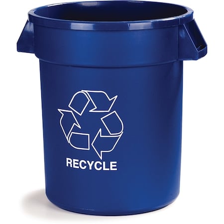 Trash Can, 32 gal Recycle Trash Can Blue MPN:841032REC14