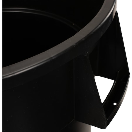 Trash Can, 44 gal Round Trash Can Black MPN:84104403