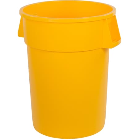 Trash Can, 44 gal Round Trash Can Yellow MPN:84104404