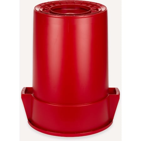 Trash Can, 44 gal Round Trash Can Red MPN:84104405