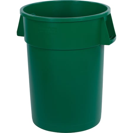 Trash Can, 44 gal Round Trash Can Green MPN:84104409