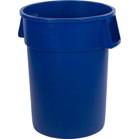 Trash Can, 44 gal Round Trash Can Blue MPN:84104414