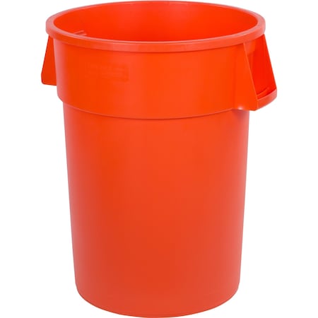 Trash Can, 44 gal Round Trash Can Orange MPN:84104424
