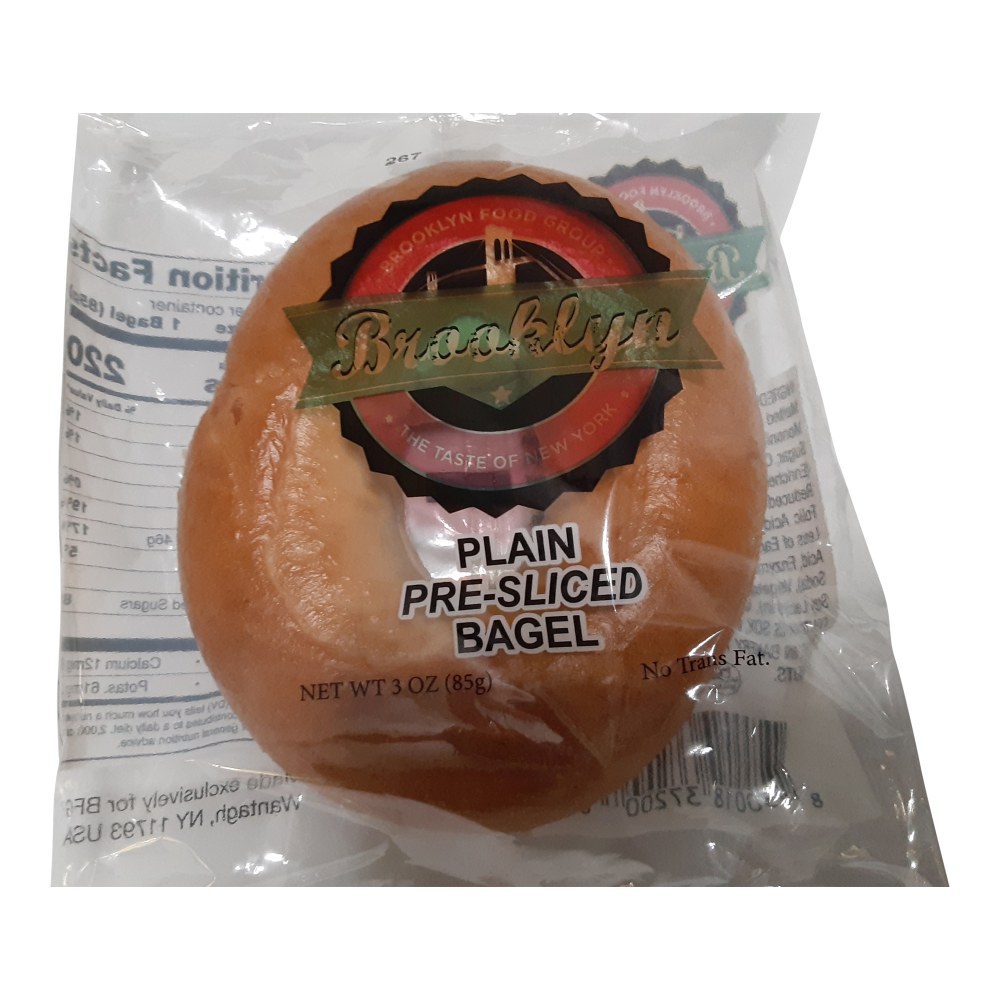 Brooklyn Food Group - Bagels Plain Sliced - 24 - 3 oz. MPN:2002