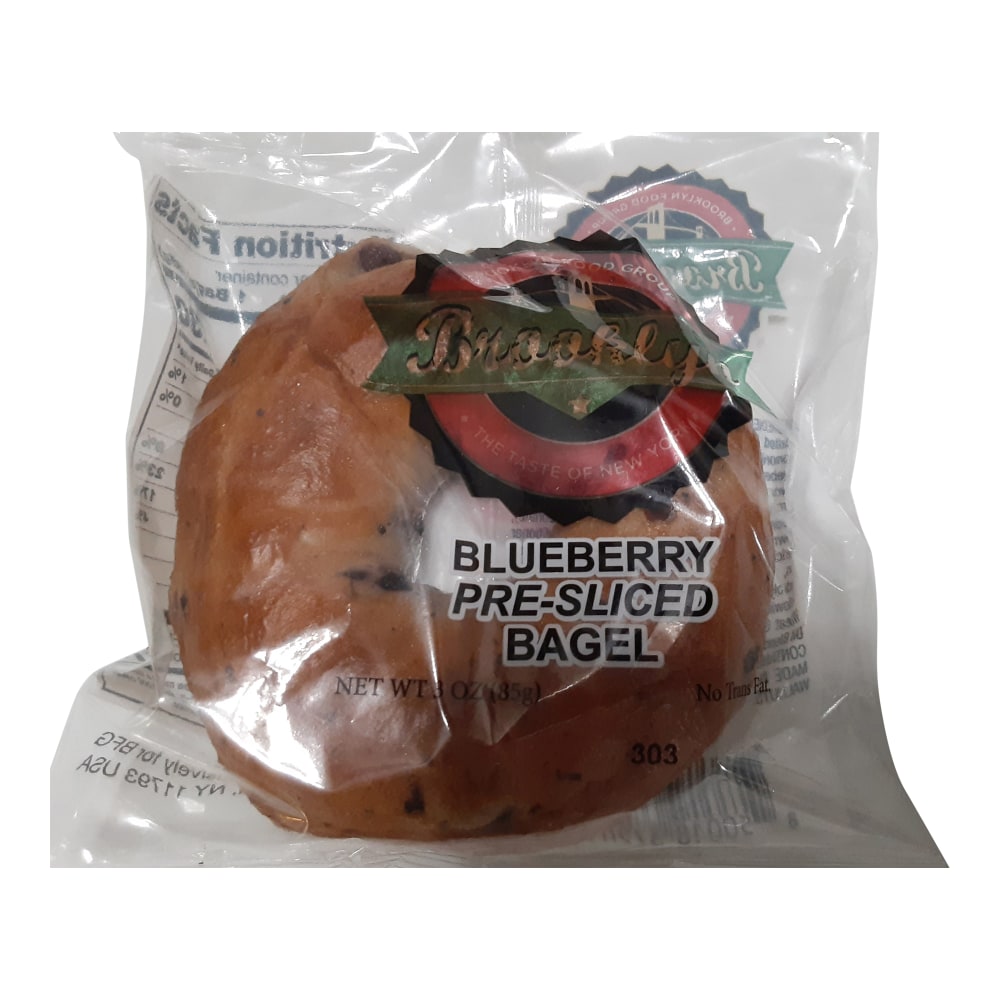 Brooklyn Food Group - Blueberry Bagels Sliced - 24 - 3 oz. MPN:2019
