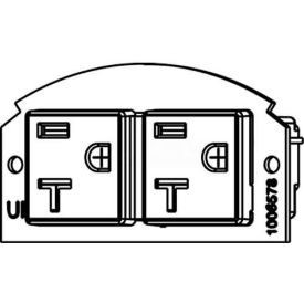 Wiremold 68REC-25 Poke-Thru 1/2-Gang 20A Duplex Receptacle 68REC-25*