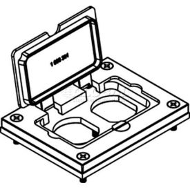 Wiremold 828dpgfitc Floor Box Cvr. w/Sgl Rectangular Flip Lid For Dplx Recpt. Brass 828DPGFITC* - Pkg Qty 10