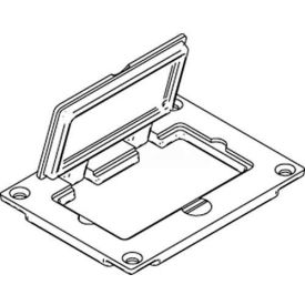 Wiremold 828gfitc Floor Box Gfi/Decorator Receptacle Cover Brass 828GFITC* - Pkg Qty 10