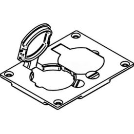 Wiremold 828r-Tcal Floor Box Duplex Receptacle Cover W/Flip Lids Aluminum 828R-TCAL* - Pkg Qty 10