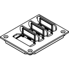 Wiremold 829pfl-Brn Floor Box Non-Metallic Flip Lid Cover W/6a Mini Adapter Bezels Brown 829PFL-BRN* - Pkg Qty 5