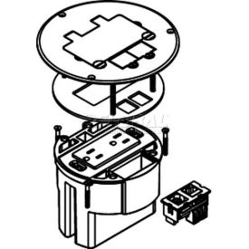 Wiremold 863DRGFICOMAL Floor Box W/15A Decorator Receptacle Brushed Aluminum Cover 863DRGFICOMAL*