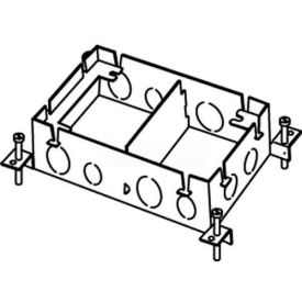 Wiremold 880M2 Floor Box 2-Gang Shallow Box Fully Adjustable 880M2