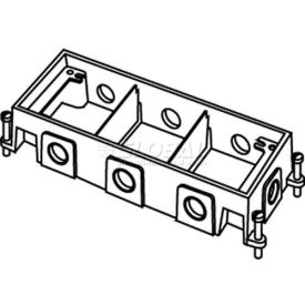 Wiremold 880S3 Floor Box 3-Gang Deep Box Fully Adjustable 880S3*