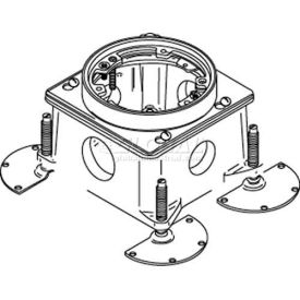 Wiremold 889B Floor Box Threaded Conduit Openings Cast Iron 2 Sides 889B*