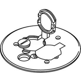 Wiremold 895dcc Floor Bx Comm Cvr. Plate Data Opening Dplx Flip Lid For Carpet Brass 895DCC* - Pkg Qty 8