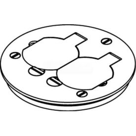 Wiremold 895t Floor Box Cover Plate Brass W/Duplex Flip Lids For Tile 895T* - Pkg Qty 8