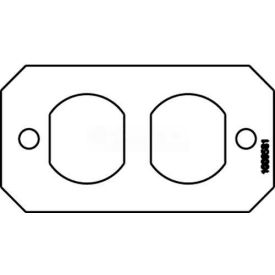 Wiremold 8dp Poke-Thru 1-Gang Duplex Plate 8DP - Pkg Qty 10
