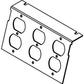 Wiremold C8005p-3dbp Floor Box Ac8105 & Ac8850 Plate (3) Duplex Devices Kos C8005P-3DBP* - Pkg Qty 10