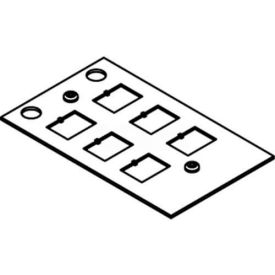 Wiremold Crfb-6com-4 Floor Box Crfb Series 6 Port Communication Plate CRFB-6COM-4* - Pkg Qty 10