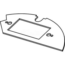 Wiremold Crfb-Gfi-2 Floor Box Gfi Decorator Style Plate For Round Raised Floor Box CRFB-GFI-2* - Pkg Qty 10