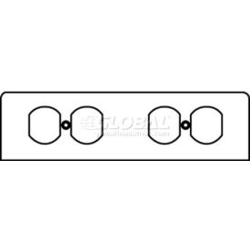 Wiremold Fp2r Poke-Thru 2-Gang Plate W/2 Recept. Openings FP2R* - Pkg Qty 10